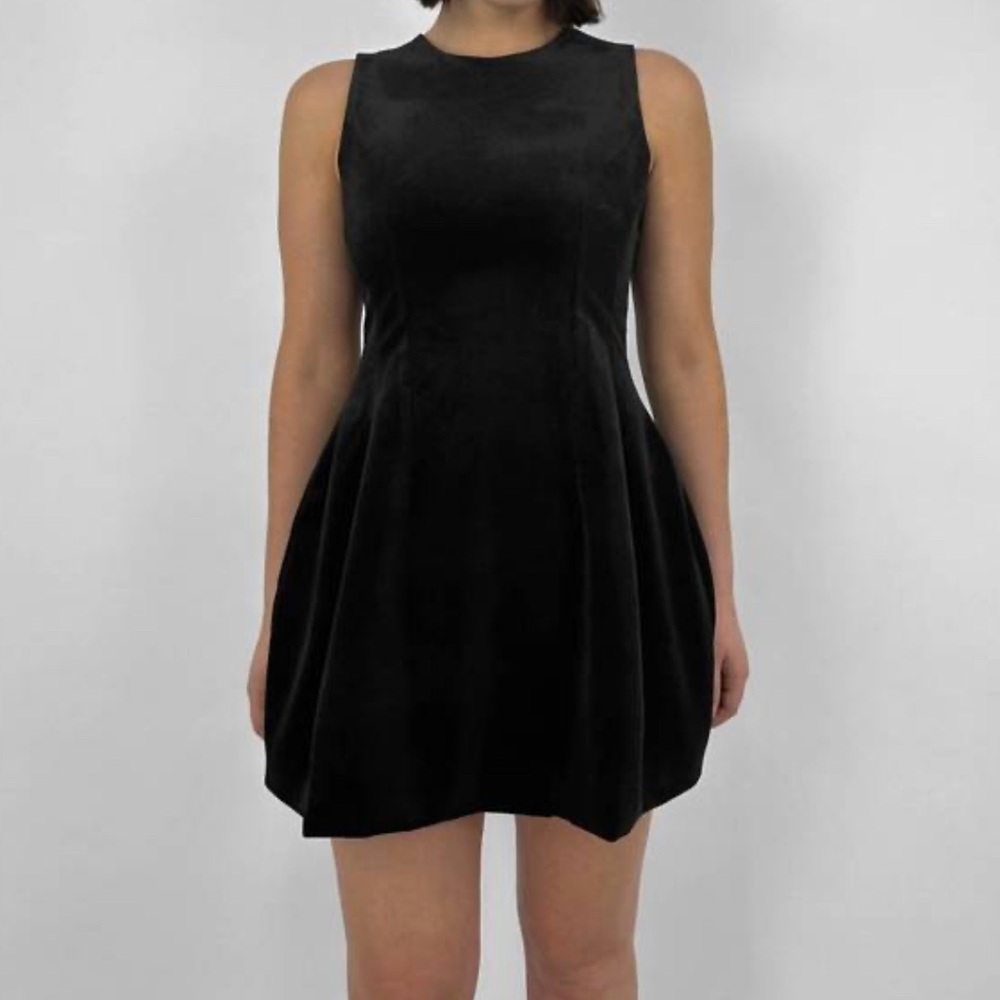 Miou Muse Velvet Black Mini Dress